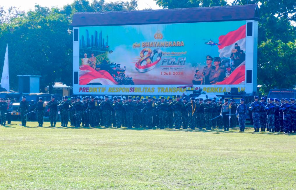Kapolda NTB Bacakan Amanat Presiden Prabowo Pada Peringatan Hari Bhayangkara ke – 80